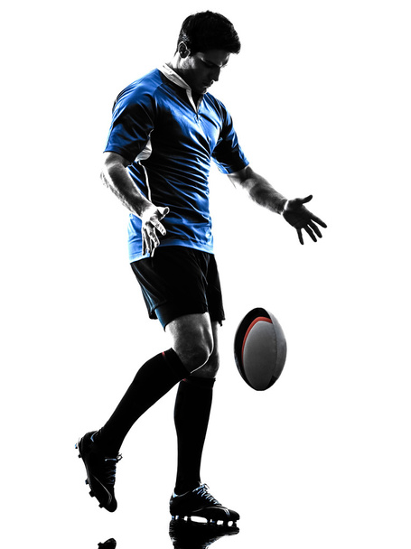 rugby man player silhouette - Photo, Image