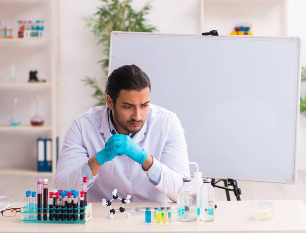 Young male doctor working in the lab - Photo, Image