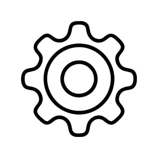 Zahnrad-Symbol-Vektor isoliert - Vektor, Bild