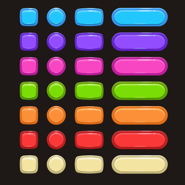 Bright colorful buttons - Vektor, kép