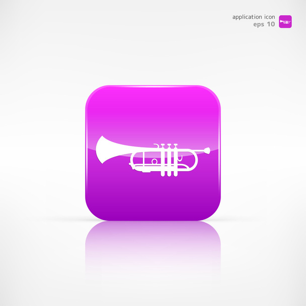 zenei fúvós hangszerek ikon - Vektor, kép