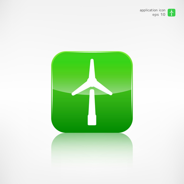 wiatr Turbina ikona, koncepcja eco - Wektor, obraz