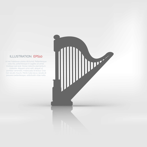 Harp icon. Msic instruments - Vector, Image