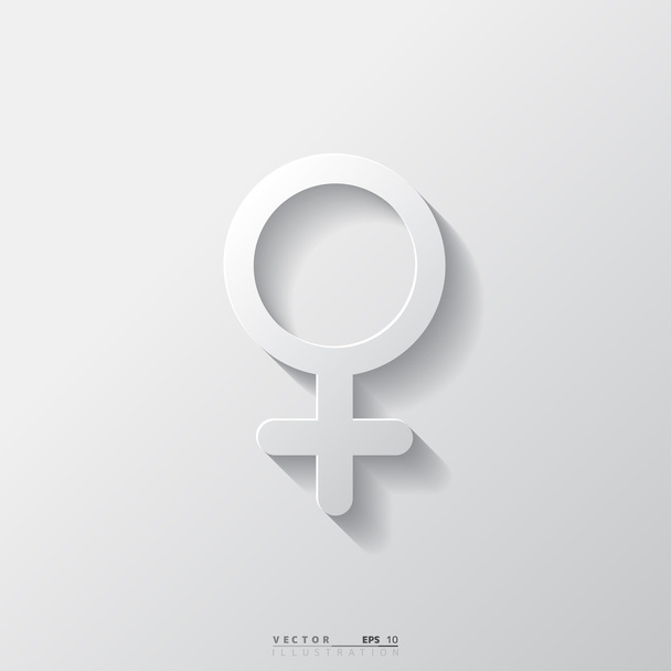 Símbolo femenino, mujer
 - Vector, imagen