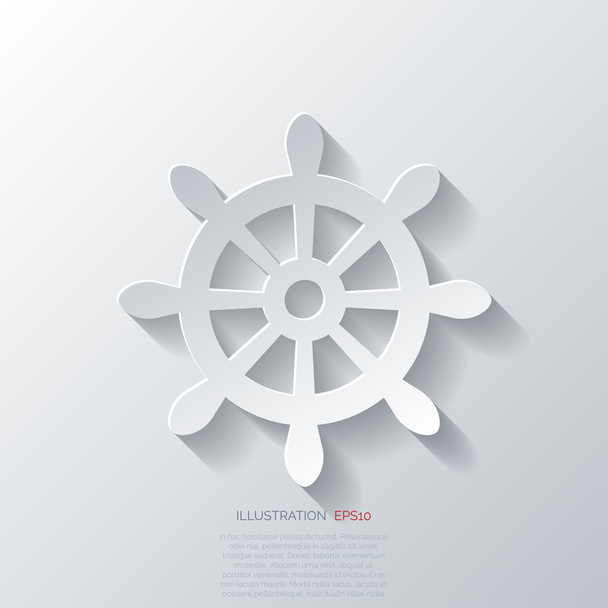 Wheel web icon. - Vector, Image
