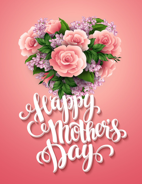 Happy Mothers Day Card - Vector, Image