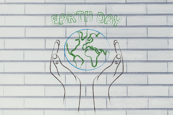 Concept of Earth Day - Foto, afbeelding
