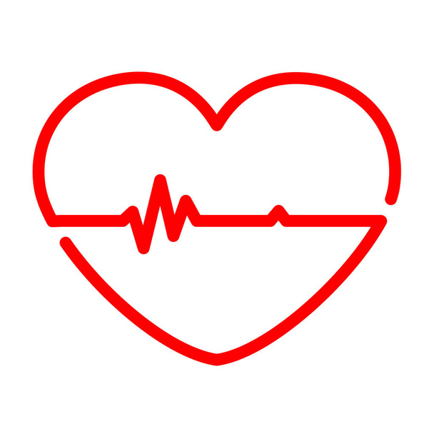 Дизайн значка сердцебиения. Векторная иллюстрация. - Вектор,изображение