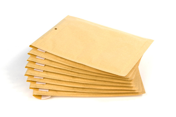 Large size bubble lined shipping or packing envelopes - Foto, Imagen