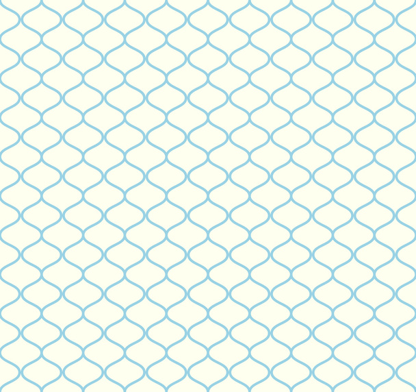 Blue Retro Net Seamless Pattern on Pastel Background - Vector, Image