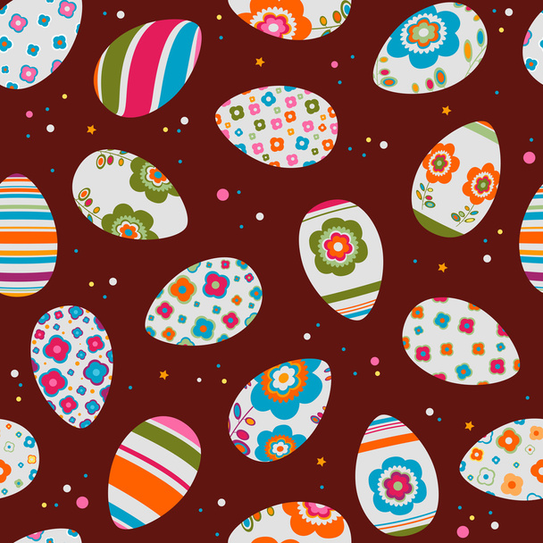 colorful easter eggs seamless pattern - Vetor, Imagem