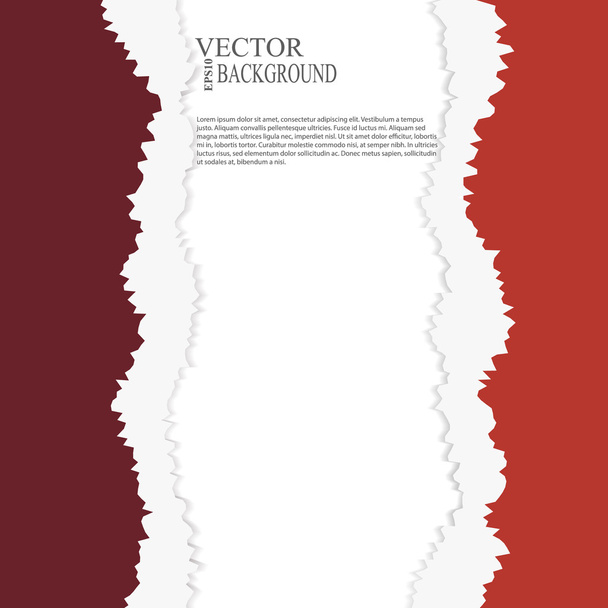 EPS10 file. Golden and red tear paper - Vector, Image