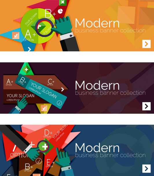 moderní plochý design infographic nápisy - Vektor, obrázek