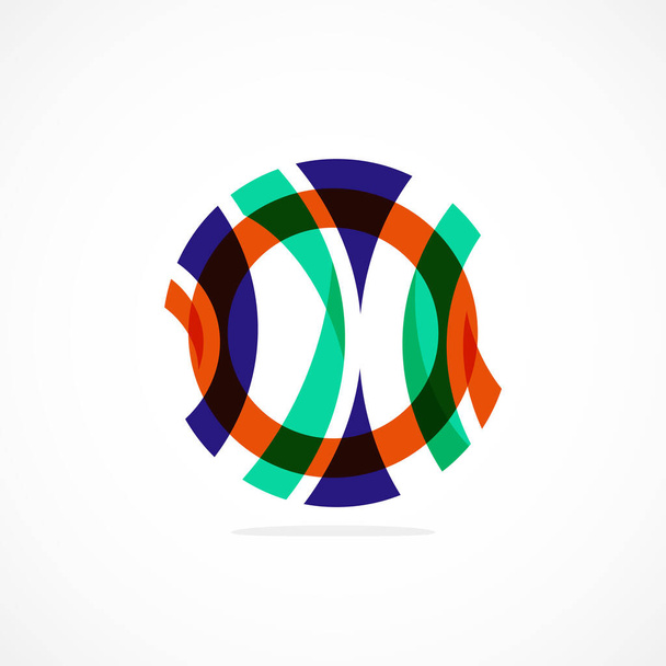 Abstract circle logo, dynamic aesthetic. Simplicity suggests connectivity, fluidity, and energy, making it a versatile choice for brands seeking a modern, visually engaging identity - Vector, Image
