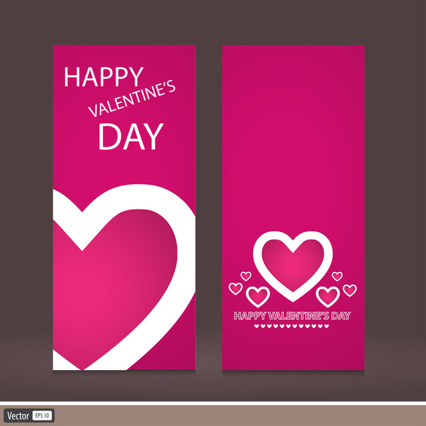 Creative design Valentine's Day. Vector invitation to a holiday. The modern idea of the flyer. - Вектор, зображення