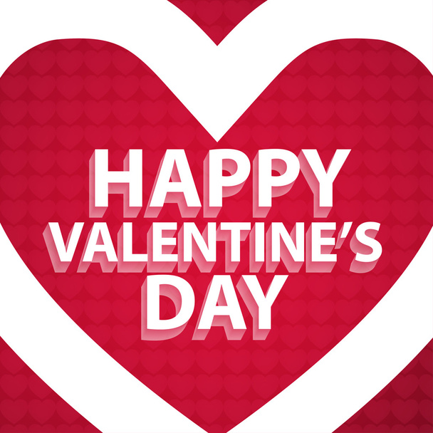 Heart from paper Valentines day card vector background. - Vektori, kuva