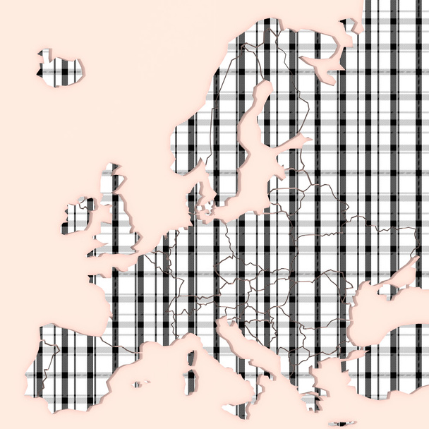 Europa Mapa 3D com textura
 - Foto, Imagem