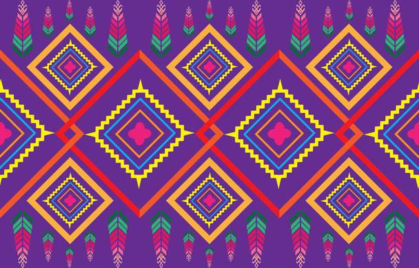 Azteekse etnische achtergrond ontwerp vector met een naadloos patroon. Traditionele motieven worden geïllustreerd. Element van een naadloos patroon sjabloon - Foto, afbeelding