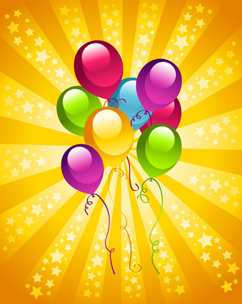 Luftballons zum Geburtstag - Vektor, Bild