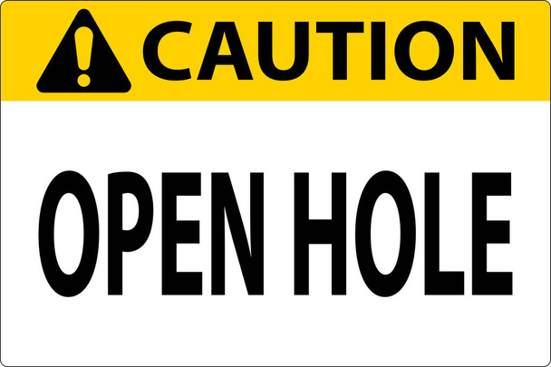 Danger Sign Open Holes - Вектор,изображение
