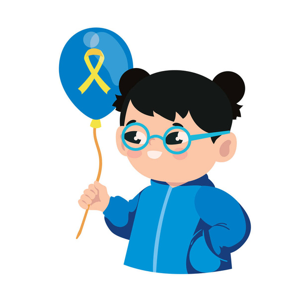 down syndrome condition illustration isolated - Vector, Image