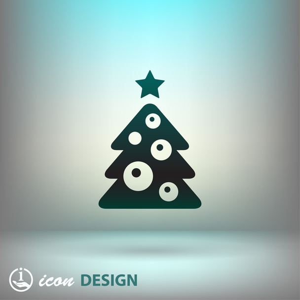 Pictograph of christmas tree - Vector, Imagen