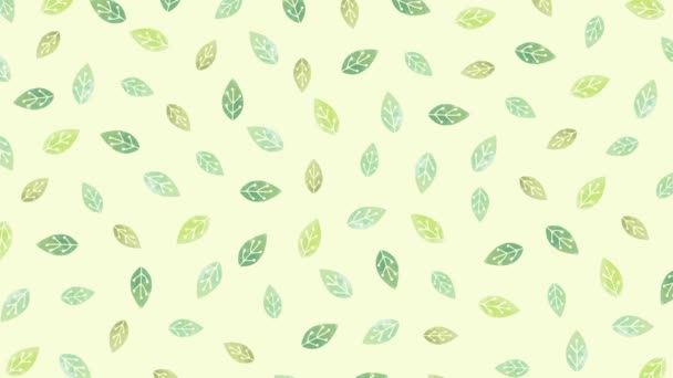 緑の葉のパターン背景 (8秒ループ)) - 映像、動画