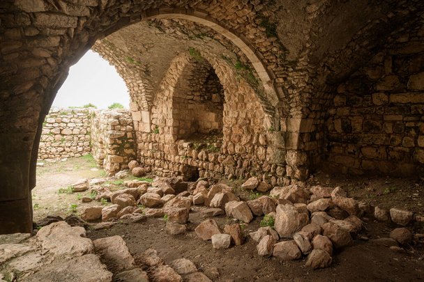 Batroun, Lebanon - 14 Apr 2019: Main hall in Smar Jbeil crusader castle, a citadel from medieval times near Batroun, Lebanon, Middle East - Photo, Image