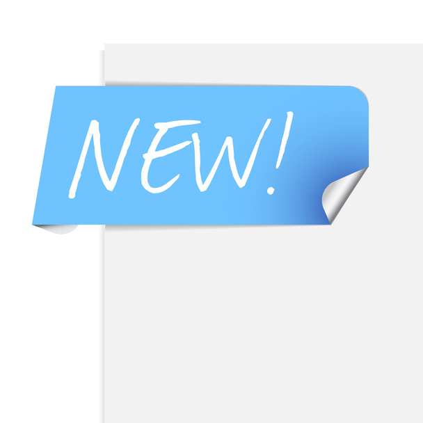Etiqueta azul para algum novo produto
 - Vetor, Imagem