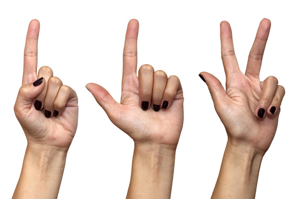 Mãos femininas gesto de contagem regressiva
 - Foto, Imagem