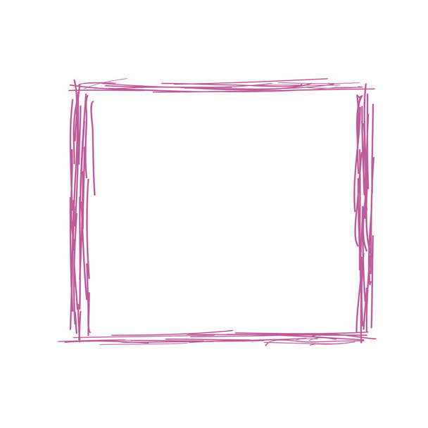Pencil doodle drawing of a simple frame - Vector, Image