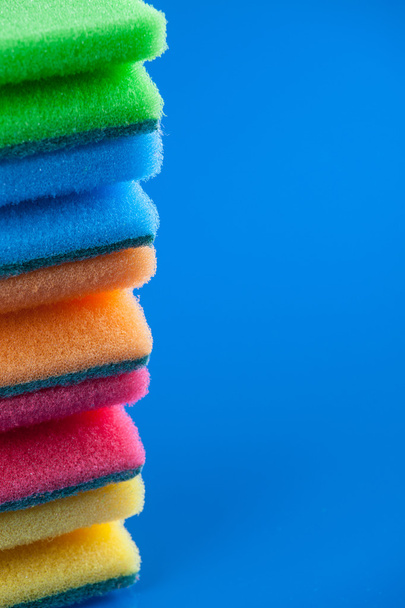 Pile of colorful sponges - Foto, afbeelding