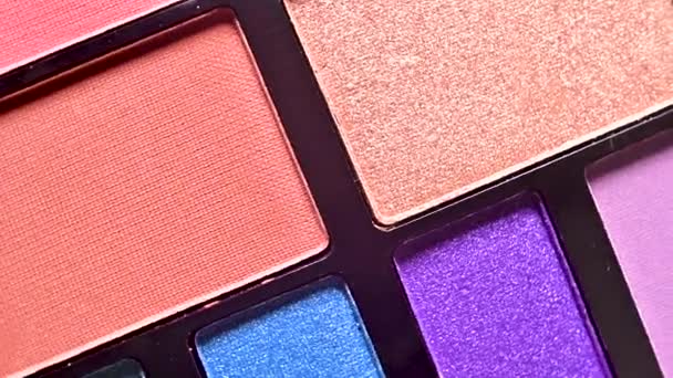 Colorful Mesmerizing Macro of Rotating Eye Shadow in Vibrant Hues - Footage, Video