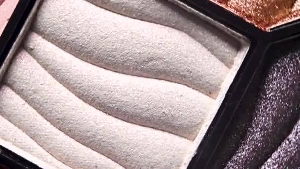 Makrorotation des texturierten weißen Lidschattens - Filmmaterial, Video