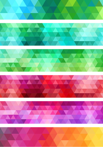 abstract geometric banner background, vector set - Vector, Image