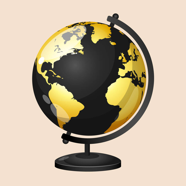 Projeto globo terrestre isolado em um fundo branco - Vetor, Imagem