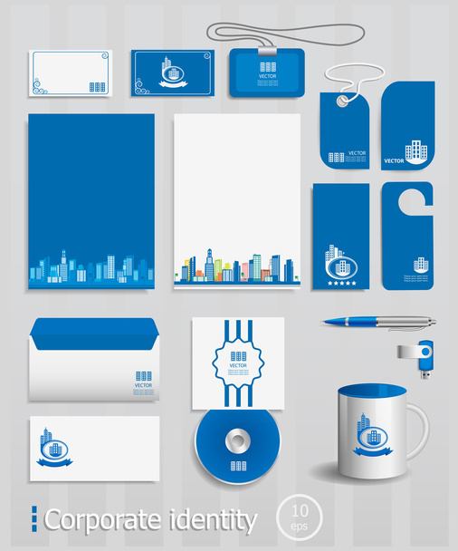 Business cards collection with City - Vector, afbeelding
