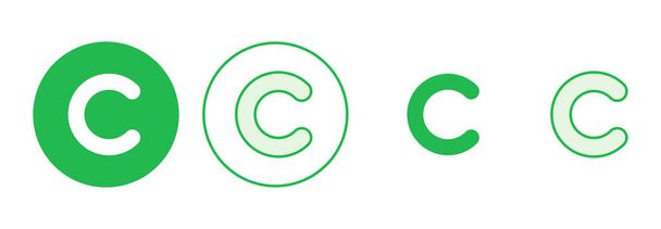 Conjunto de iconos de copyright. símbolos de copyright - Vector, imagen