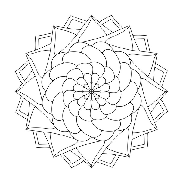 Mandala Dreamy Dimensions színező könyv oldal kdp könyv belső - Vektor, kép