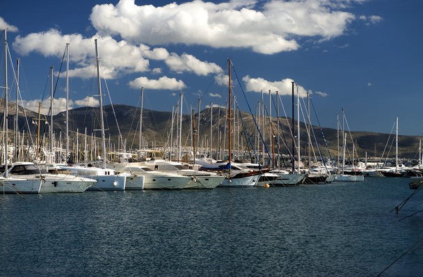 Yachten am dock in athens griechenland - Foto, Bild