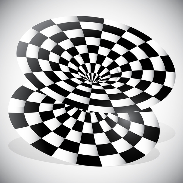 Abstract Object with Checkered Surface - Vector, Imagen