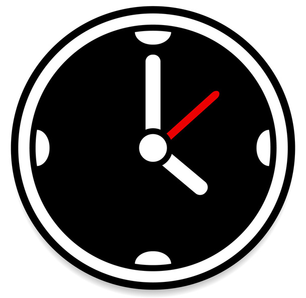 Black Clock Symbol - Vettoriali, immagini