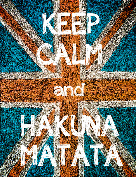Blijf kalm en hakuna matata - Foto, afbeelding