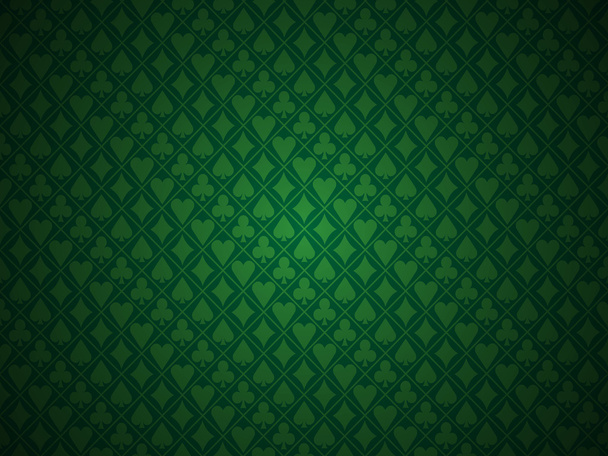 Poker green background - Vector, Image