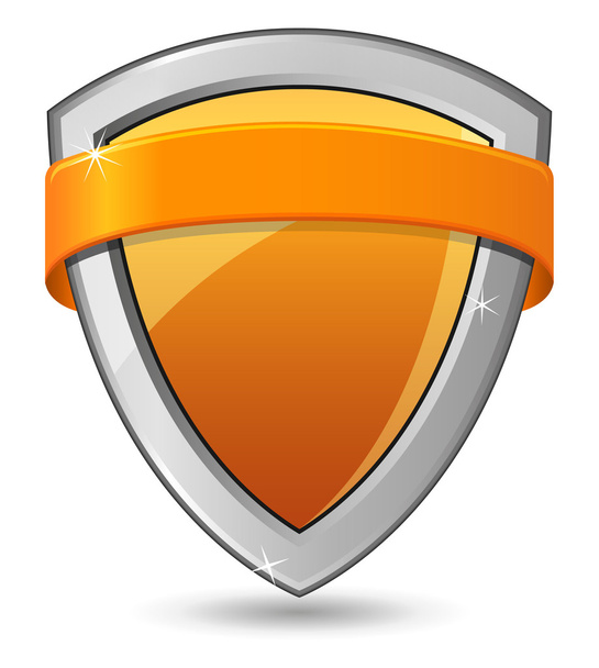 Orange Shield - Vetor, Imagem
