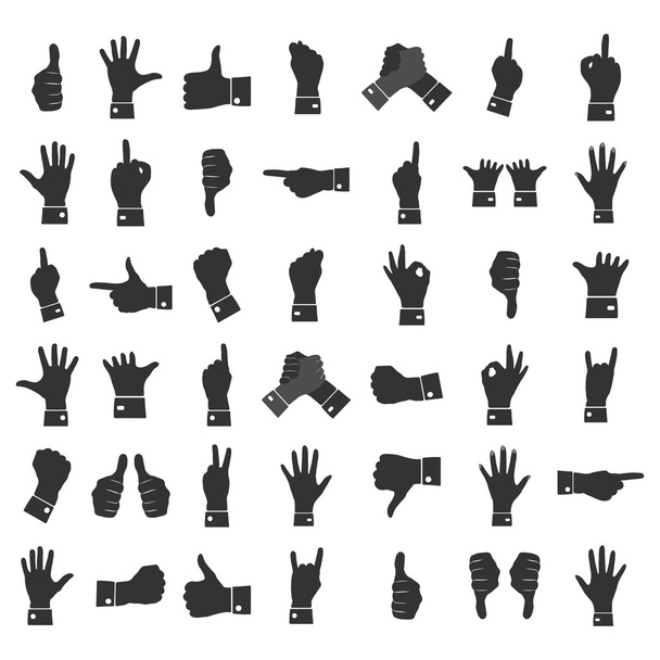 Icons hands, vector - Vector, Image