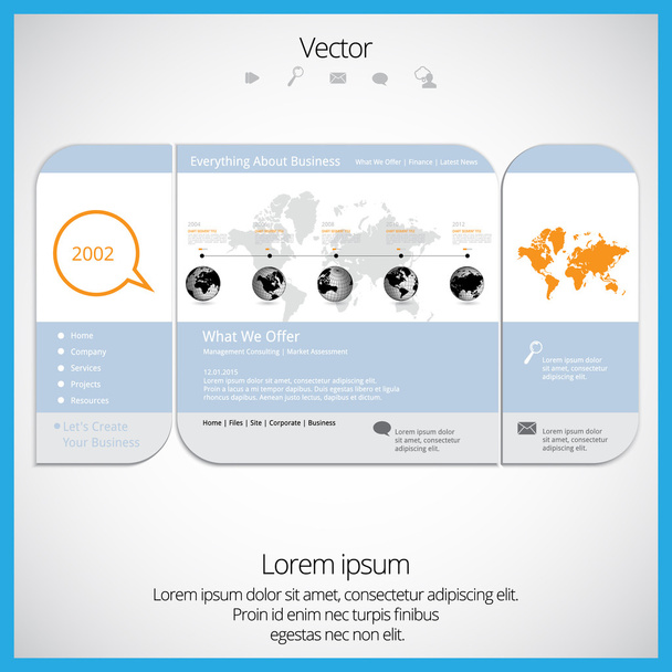 Šablona pro webové stránky - Vektor, obrázek