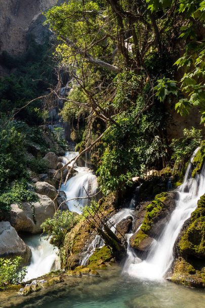 Explore diverse landscapes - from mountain rivers to lush forests. Journey through water resources and natural beauty in Hidalgo enchanting Tolantongo - Photo, Image