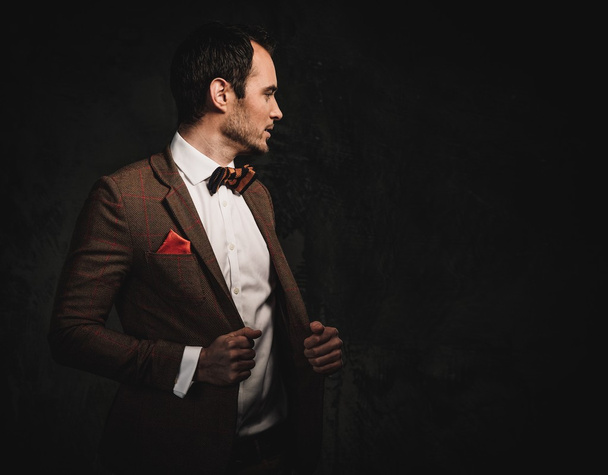 Man wearing jacket and bow tie - Photo, Image