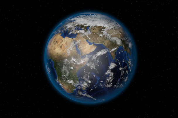 3D render realistyczne planety ziemi - Zdjęcie, obraz